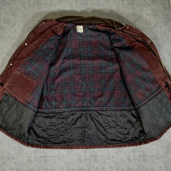 VTG 90s Carhartt C10BRG blanket lined utility canvas USA made work jacket mns XL - Picture 3 of 13